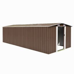 image-Garden Shed 257x298x178 cm to 257x580x181 cm Metal Green