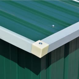image-Garden Shed 257x298x178 cm to 257x580x181 cm Metal Green