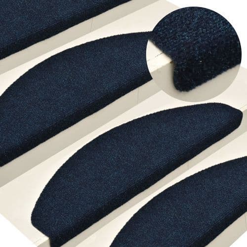 image-vidaXL Self-adhesive Stair Mats 15pcs Dark Brown 56x17x3cm Needle Punch