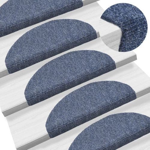 image-vidaXL Self-adhesive Stair Mats 15pcs Dark Brown 56x17x3cm Needle Punch