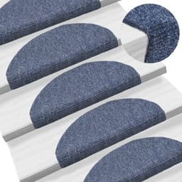 image-vidaXL Self-adhesive Stair Mats 15pcs Dark Brown 56x17x3cm Needle Punch