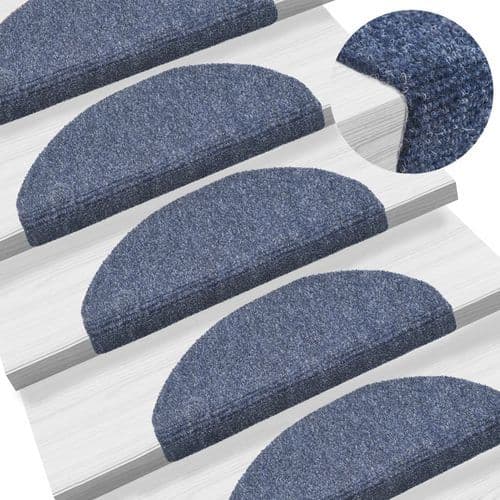 image-vidaXL Self-adhesive Stair Mats 15pcs Dark Brown 56x17x3cm Needle Punch