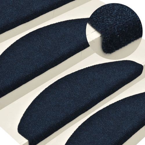 image-vidaXL Self-adhesive Stair Mats 15pcs Dark Brown 56x17x3cm Needle Punch