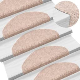 image-vidaXL Self-adhesive Stair Mats 15pcs Dark Brown 56x17x3cm Needle Punch