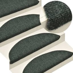 image-vidaXL Self-adhesive Stair Mats 15pcs Dark Brown 56x17x3cm Needle Punch