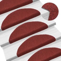 image-vidaXL Self-adhesive Stair Mats 15pcs Dark Brown 56x17x3cm Needle Punch
