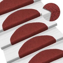 image-vidaXL Self-adhesive Stair Mats 15pcs Dark Brown 56x17x3cm Needle Punch