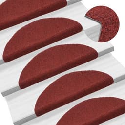 image-vidaXL Self-adhesive Stair Mats 15pcs Dark Brown 56x17x3cm Needle Punch