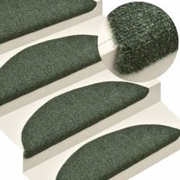image-vidaXL Self-adhesive Stair Mats 15pcs Dark Brown 56x17x3cm Needle Punch