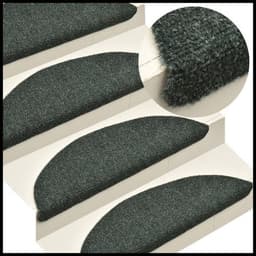 image-vidaXL Self-adhesive Stair Mats 15pcs Dark Brown 56x17x3cm Needle Punch