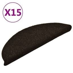 image-vidaXL Self-adhesive Stair Mats 15pcs Dark Brown 56x17x3cm Needle Punch