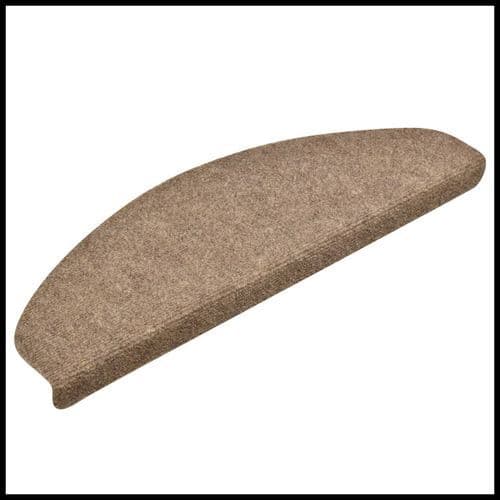 image-vidaXL Self-adhesive Stair Mats 15pcs Dark Brown 56x17x3cm Needle Punch