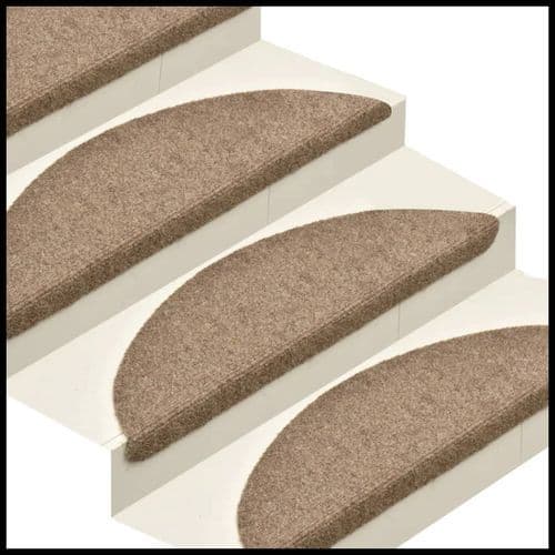 image-vidaXL Self-adhesive Stair Mats 15pcs Dark Brown 56x17x3cm Needle Punch