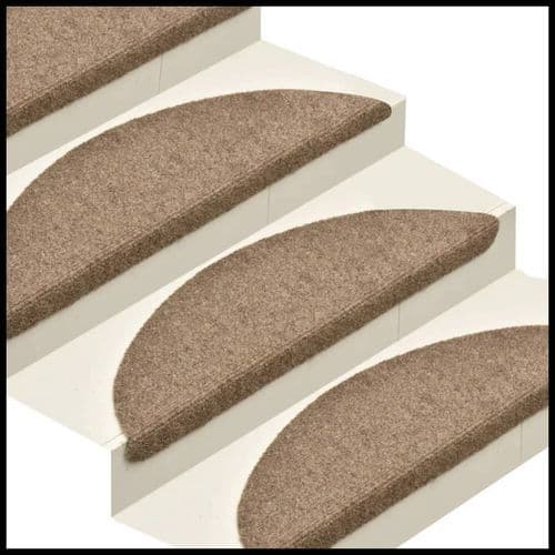 image-vidaXL Self-adhesive Stair Mats 15pcs Dark Brown 56x17x3cm Needle Punch