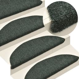 image-vidaXL Self-adhesive Stair Mats 15pcs Dark Brown 56x17x3cm Needle Punch