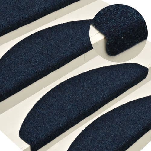 image-vidaXL Self-adhesive Stair Mats 15pcs Dark Brown 56x17x3cm Needle Punch