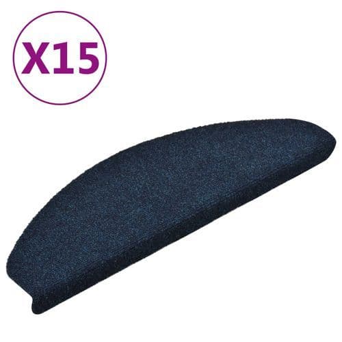 image-vidaXL Self-adhesive Stair Mats 15pcs Dark Brown 56x17x3cm Needle Punch