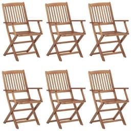 image-vidaXL Folding Outdoor Chairs 2 pcs Solid Acacia Wood