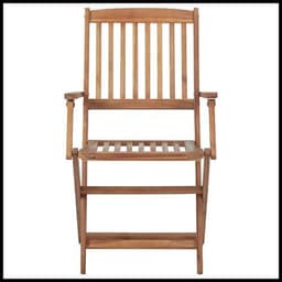 image-vidaXL Folding Outdoor Chairs 2 pcs Solid Acacia Wood