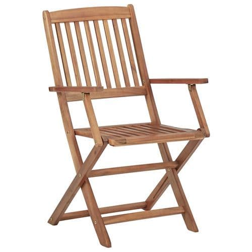 image-vidaXL Folding Outdoor Chairs 2 pcs Solid Acacia Wood