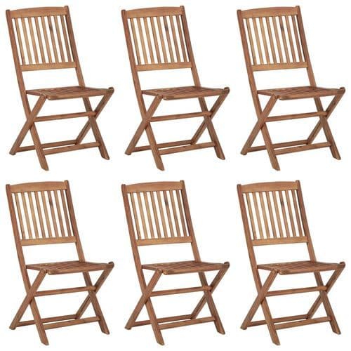 image-vidaXL Folding Outdoor Chairs 2 pcs Solid Acacia Wood