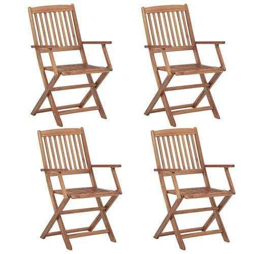 image-vidaXL Folding Outdoor Chairs 2 pcs Solid Acacia Wood