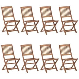 image-vidaXL Folding Outdoor Chairs 2 pcs Solid Acacia Wood