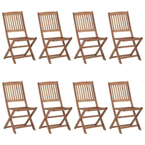 image-vidaXL Folding Outdoor Chairs 2 pcs Solid Acacia Wood