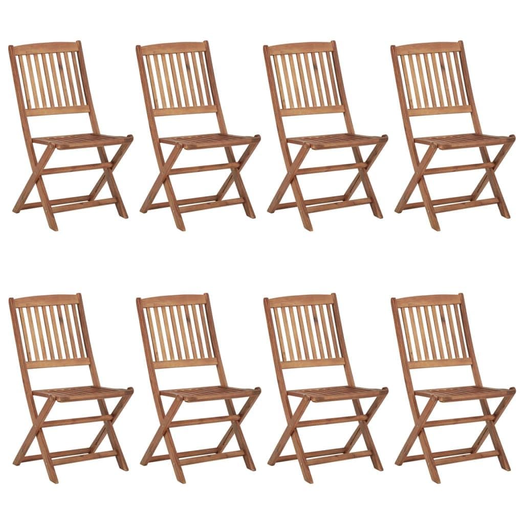 image-vidaXL Folding Outdoor Chairs 2 pcs Solid Acacia Wood