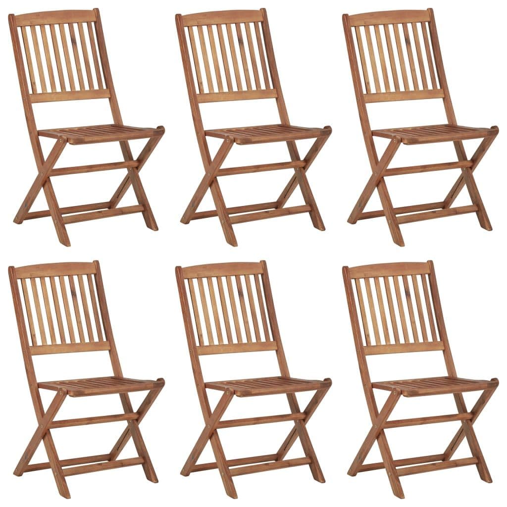 image-vidaXL Folding Outdoor Chairs 2 pcs Solid Acacia Wood