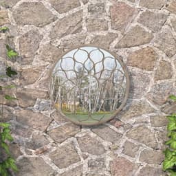 image-Garden Mirror Sand 40x3 cm Iron Round for Outdoor Use