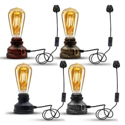 image-Vintage Industrial Table Lamp Desk Lamp Holder Retro Water Pipe Style E27 60W