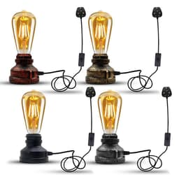image-Vintage Industrial Table Lamp Desk Lamp Holder Retro Water Pipe Style E27 60W