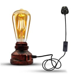 image-Vintage Industrial Table Lamp Desk Lamp Holder Retro Water Pipe Style E27 60W