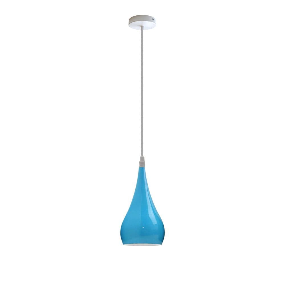 image-Metal E27 Teardrop Pendant Light Modern Industrial Hanging Light Fixture