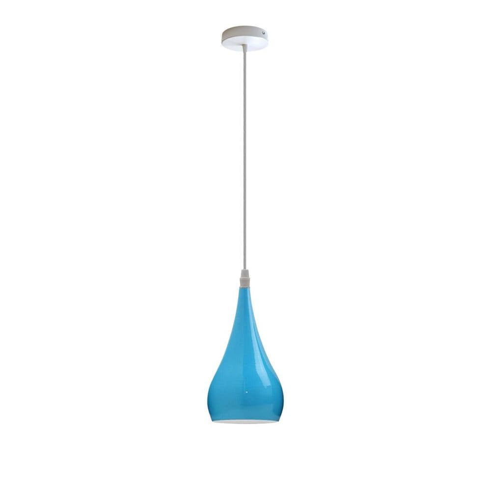 image-Metal E27 Teardrop Pendant Light Modern Industrial Hanging Light Fixture