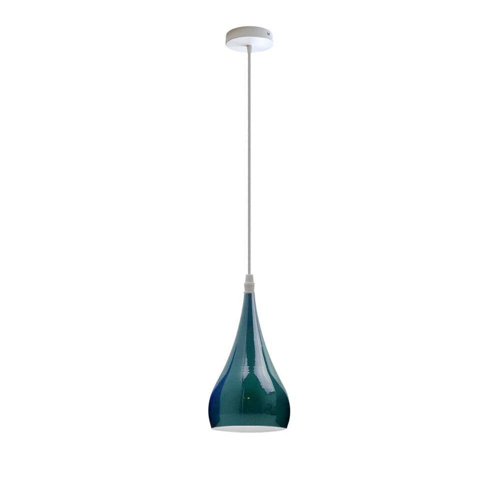 image-Metal E27 Teardrop Pendant Light Modern Industrial Hanging Light Fixture