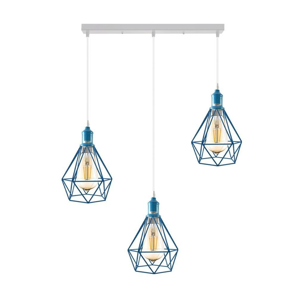 image-Pendant Industrial Ceiling Light Fitting, Metal Open Style Vintage Lamp Shade