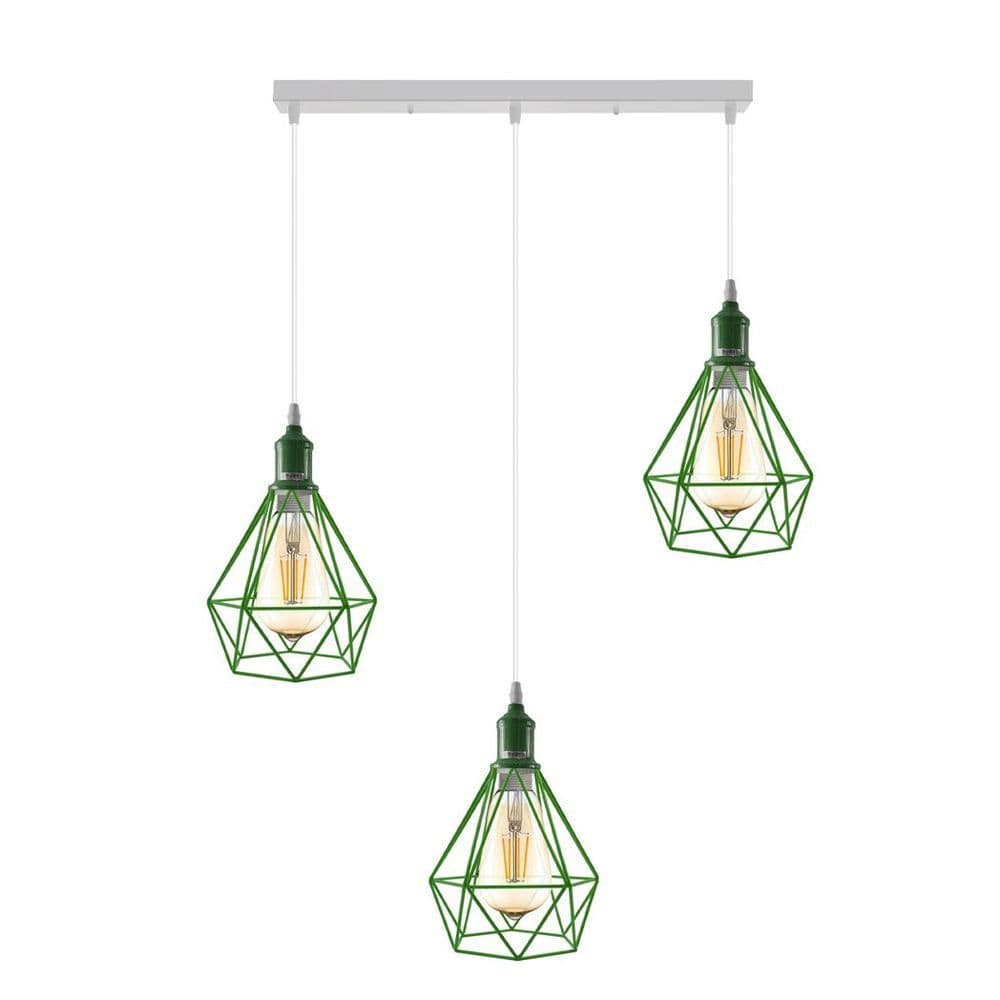 image-Pendant Industrial Ceiling Light Fitting, Metal Open Style Vintage Lamp Shade