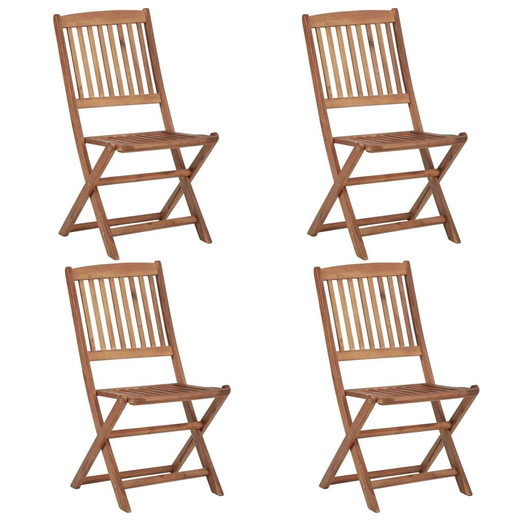 image-vidaXL Folding Outdoor Chairs 2 pcs Solid Acacia Wood
