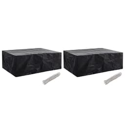 image-Garden Furniture Covers 2pcs 4 Person Poly Rattan 113x113cm