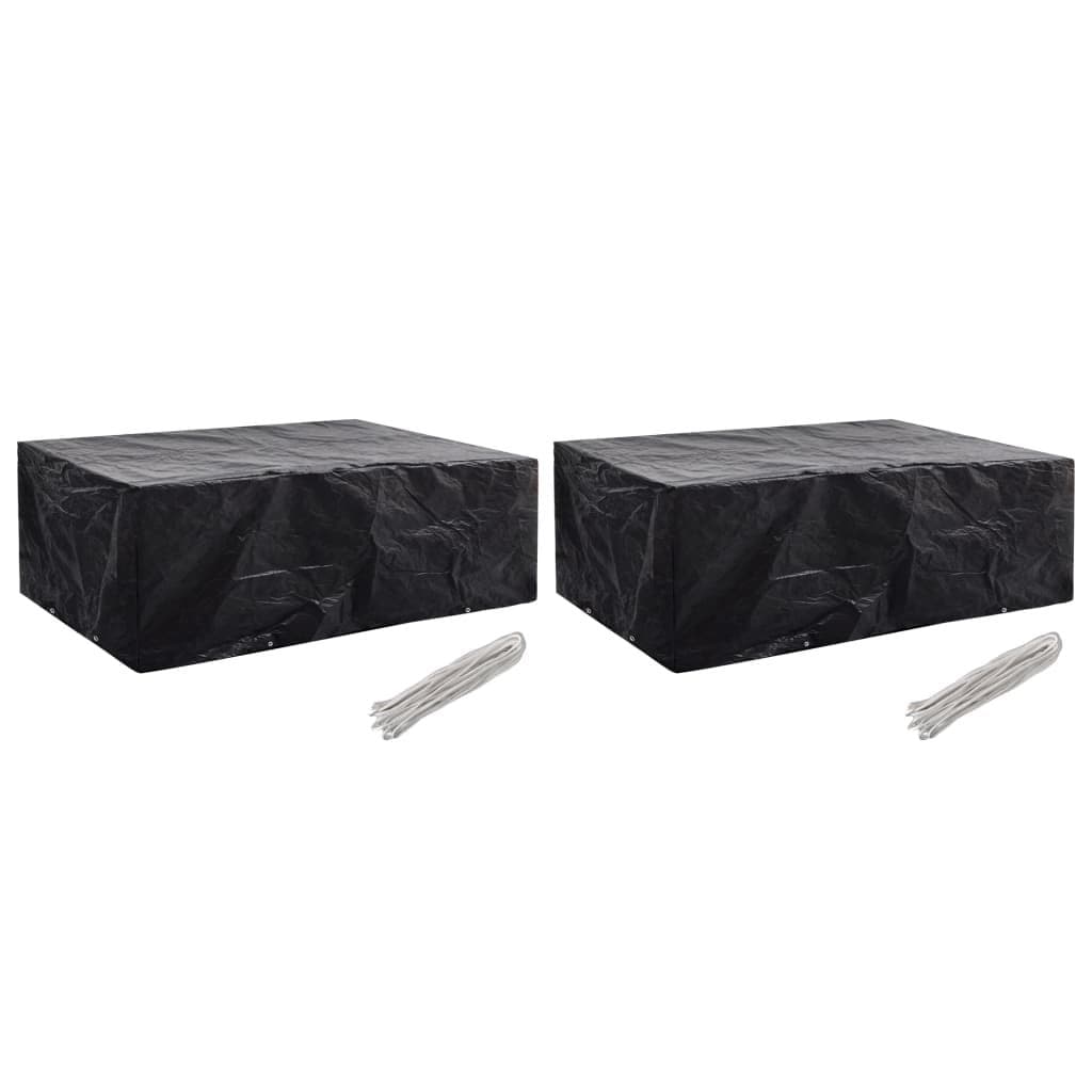 image-Garden Furniture Covers 2pcs 4 Person Poly Rattan 113x113cm