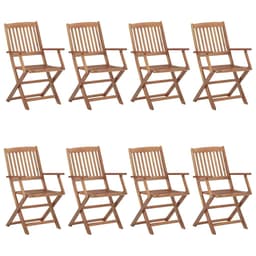 image-vidaXL Folding Outdoor Chairs 2 pcs Solid Acacia Wood