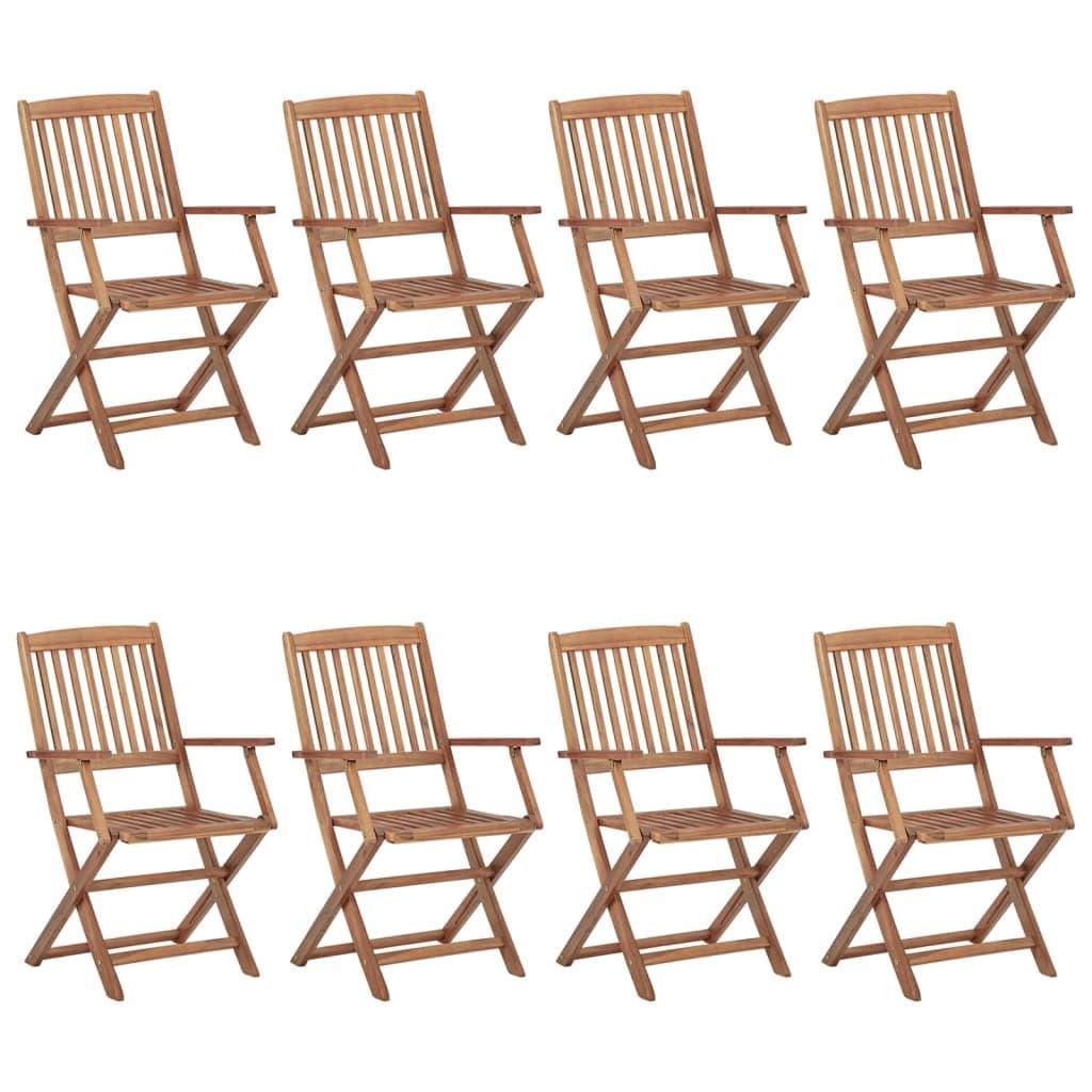 image-vidaXL Folding Outdoor Chairs 2 pcs Solid Acacia Wood