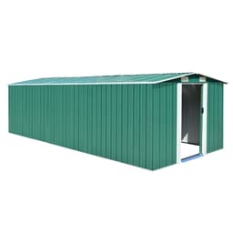 image-Garden Shed 257x298x178 cm to 257x580x181 cm Metal Green