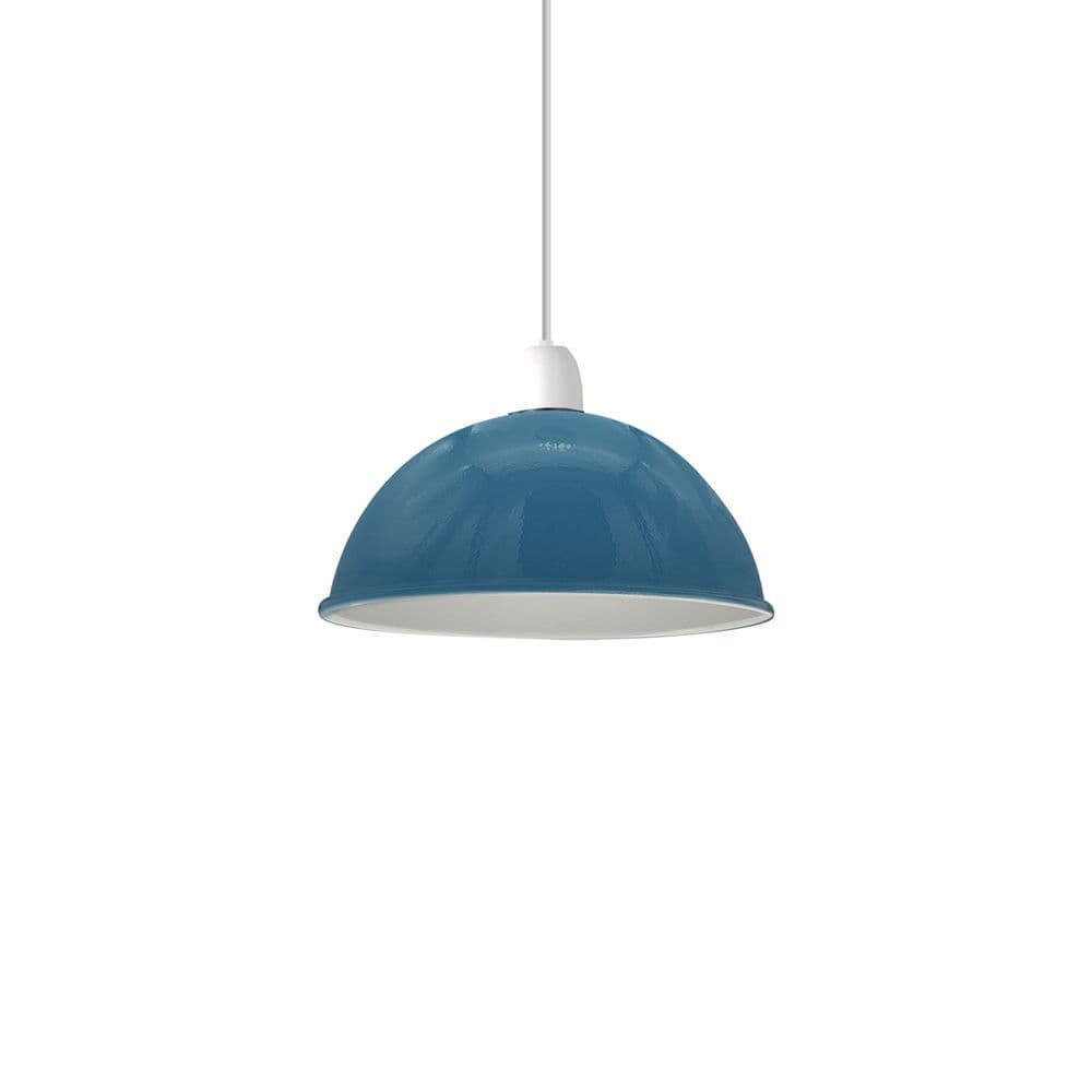 image-Vintage Industrial Easy Fit Dome Shaped Lamp Shade Ceiling, Pendant, Wall Light Metal E27 Light Fitting 60W