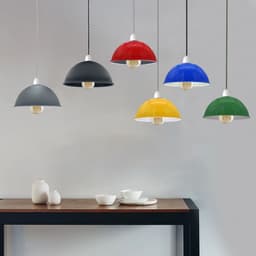 image-Vintage Industrial Easy Fit Dome Shaped Lamp Shade Ceiling, Pendant, Wall Light Metal E27 Light Fitting 60W
