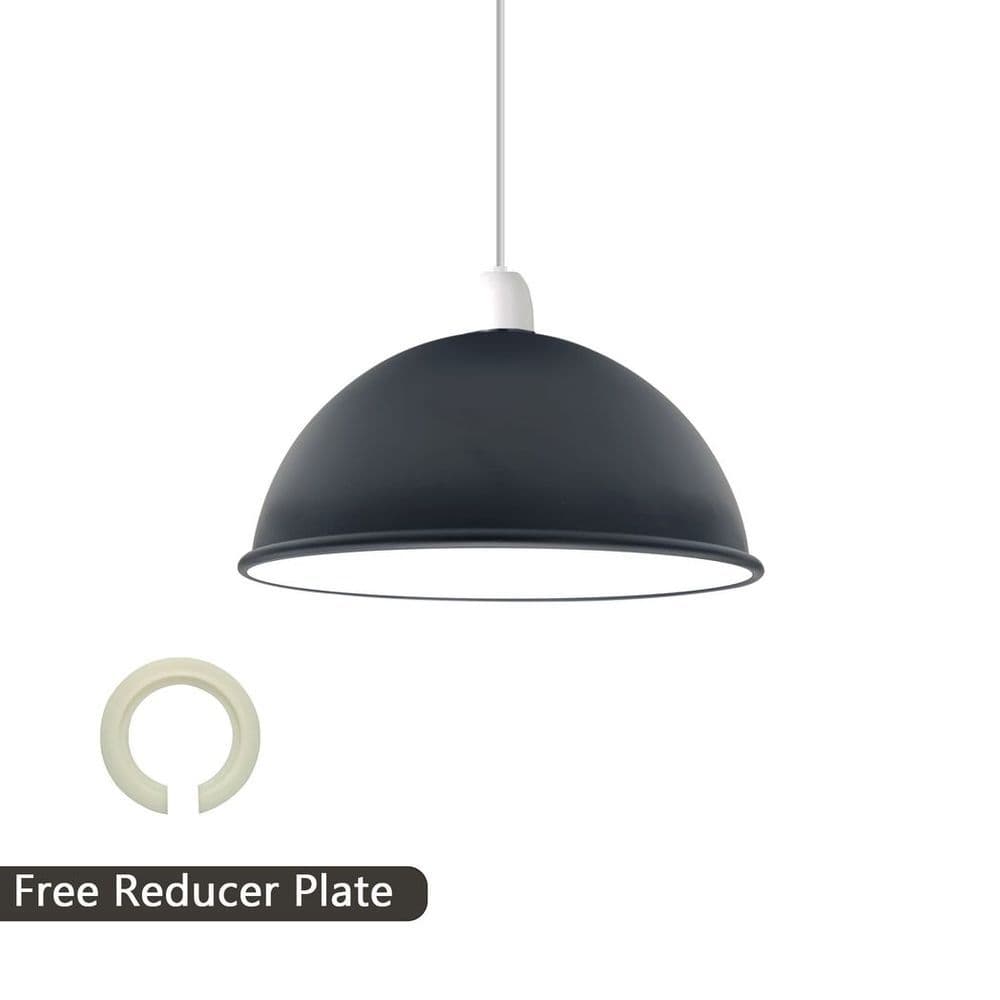 image-Vintage Industrial Easy Fit Dome Shaped Lamp Shade Ceiling, Pendant, Wall Light Metal E27 Light Fitting 60W