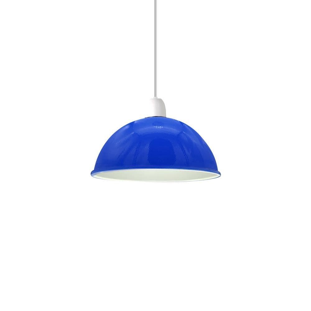 image-Vintage Industrial Easy Fit Dome Shaped Lamp Shade Ceiling, Pendant, Wall Light Metal E27 Light Fitting 60W