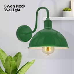 image-Modern Industrial Swan Neck Metal Arm E27 Sconce Wall Light Set Fixture for Living Room Dining Room Kitchen.